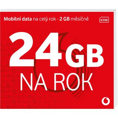 Vodafone Předplacenka 24 GB na rok (eSIM) SK48A232