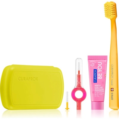 CURAPROX Travel Set комплект за пътуване за зъби, език и венци Green