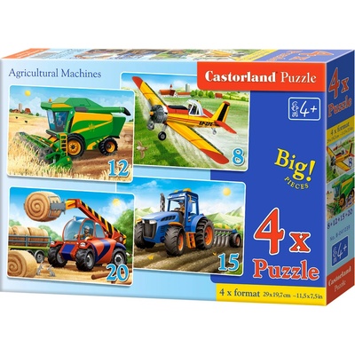 Castorland Zemědělské stroje 4v1 8,12,15,20 dílků