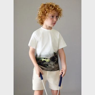 Mayoral Бермуди с джобове с ципове в бежов цвят за мини момче Mayoral