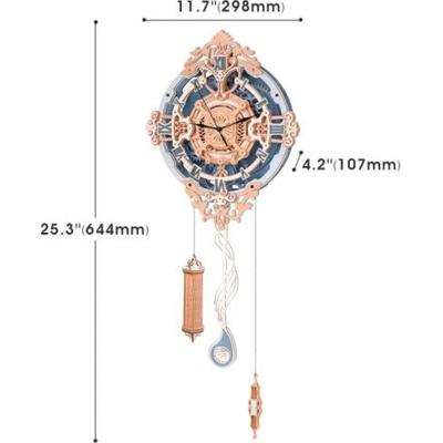 Robotime Rokr 3D dřevěné puzzle Romantické nástěnné hodiny 231 ks – Zboží Mobilmania