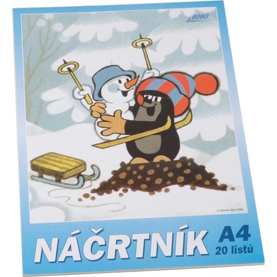 Blok A4 školní náčrtník 20 listů Bobo Krtek