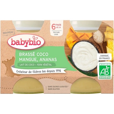 Babybio Brassé z kokosového mléka mango ananas 2 x 130 g – Zboží Mobilmania