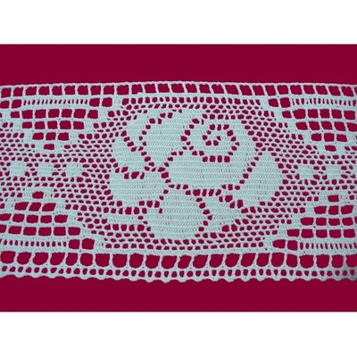 Bavlněná paličkovaná krajka2053V/100mm bílá/5m – Zboží Mobilmania