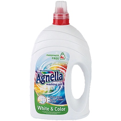 Agnella Гел за бяло и цветно пране без фосфати, 4л, 57 пранета