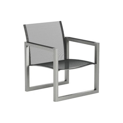 Royal Botania Nízké křeslo Ninix, 61x64,5x75 cm, rám ocel barva anthracite, výplet Batyline black