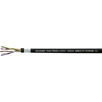 Helu 21144-500 datový Li-2YCYv 8 x 2 x 0.5 mm² černá 500 m
