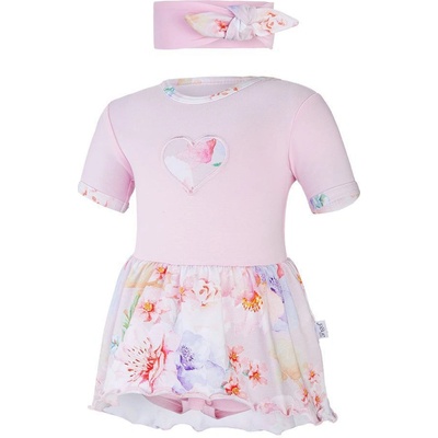 Little Angel Body šaty tenké set Outlast® UPF Sv. ružové kvety