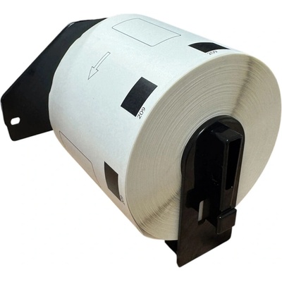 Termo Etiketa nekonečná s okrajom 29 mm x 30,48 m s držiakom, Thermo eco , Biela, Dutinka 25 mm, Vnútorný návin, Permanentné lepidlo, DK-22210, Brother Kompatibilná