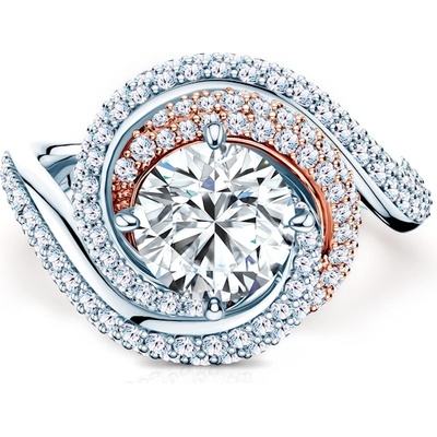 SAVICKI Пръстен Savicki: двуцветно злато, диаманти