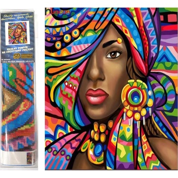 Norimpex - Puzzle Diamant painting: African woman 30x40cm - 1 - 39 piese