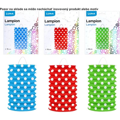 Lampión valec 15cm bodka mix farba