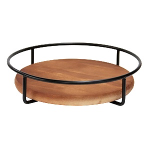 Horecano HORECANO-Метална стойка за блок маса с дървен плот КРЪГ ф25х6cm (HC-93864) (0193864)