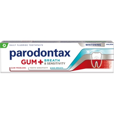 Parodontax Dásne + Dychtivosť & Citlivé Zuby Bielenie s fluoridom 75 ml