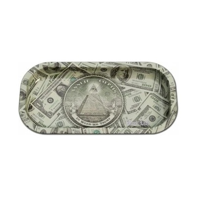 Black Leaf Kovový podklad In Weed We Trust Dollar