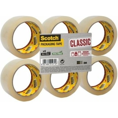 Scotch Balící lepicí páska , neobsahuje PVC, průhledná, 48 mm x 50 m
