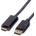 Roline Кабел DisplayPort 1.2 DP - HDMI 4K60Hz, M/M, 2 м, черен 11.04. 5786-10 (11.04.5786-10)