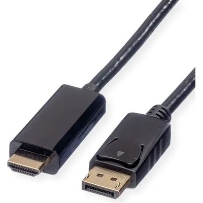 Roline Кабел DisplayPort 1.2 DP - HDMI 4K60Hz, M/M, 2 м, черен 11.04. 5786-10 (11.04.5786-10)