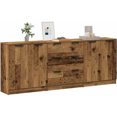 vidaXL 11461.3329225 příborníky 3 ks old wood 60 x 30 x 70 cm