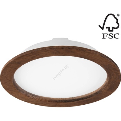 LAMKUR Led Лампа за окачен таван woody spot led/23, 5w/230v 4000k череша ø 23, 5 см (la52427)