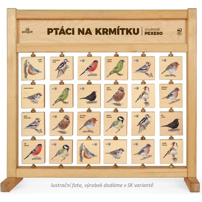 Lesní svět Pexeso zvukové stolné Vtáky na krmítku