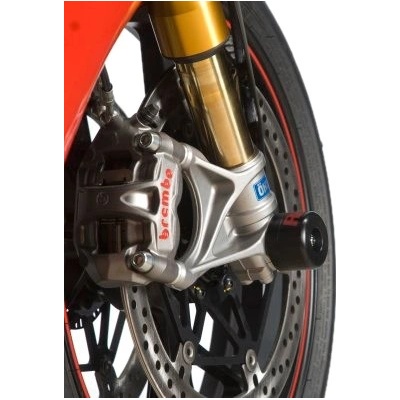 Padací chrániče přední vidlice R&G Racing pro motocykly DUCATI 1199 PANIGALE, černé (pár)