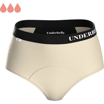 Underbelly menstruační kalhotky CLASSI šampaň černá z polyamidu Pro střední až silnější menstruaci