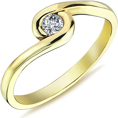 Lillian Vassago Zlatý prsten se zirkonem LLV98 GR017