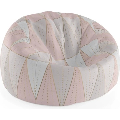 Sablio Sedací vak Cocoon Růžovošedé jehlany - 75 x 45 x 35 cm