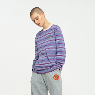 SANTA CRUZ tričko Other Dot Chest L/S T Shirt Violet Stripe VIOLET STRIPE