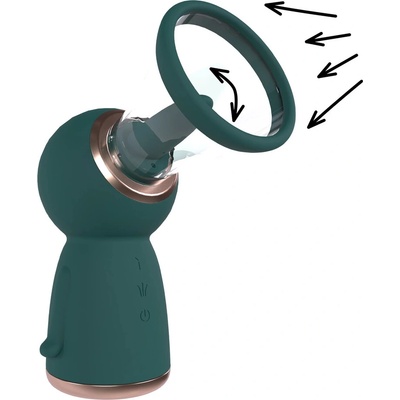 Shots Exquisite Forest Green - Vákuová sada na prsia a intímne partie USB