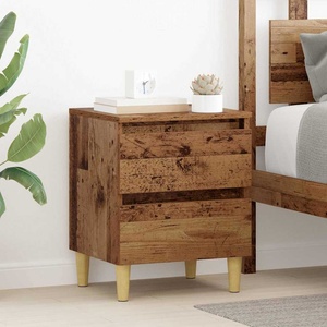 vidaXL Шкаф за легло Старо дърво 40 x 35 x 50 см Инженерна дървесина (885668)