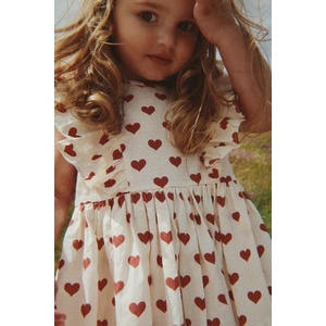 Konges Sløjd рокля от памук CIANNA BOW DRESS GOTS (KS105314.PPY2)
