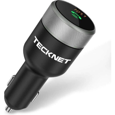 TeckNet F10036 Bluetooth FM Transmitter - блутут FM трансмитер и зарядно за кола за мобилни устройства (черен)