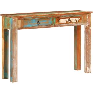 vidaXL Конзолна маса, 110x30x75 cм, регенерирано дърво масив (352781)