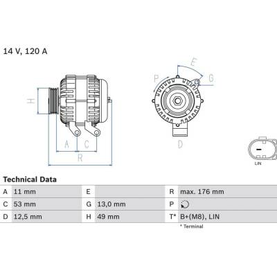 Alternátor BOSCH 0 986 082 220