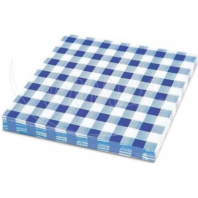 PAP Ubrousek FSC Mix 1V Karo modrý 33x33cm 100ks