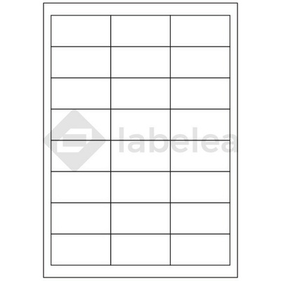 Labelea Samolepiace etikety 64,6x33,8 mm biele papierové, na hárku A4, pre laserovú a atramentovú tlač, Farba etikiet Biela, Počet hárkov v balení 100 EPY064033W024S