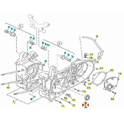 Yamaha Gufero klikové hřídele 931022509000