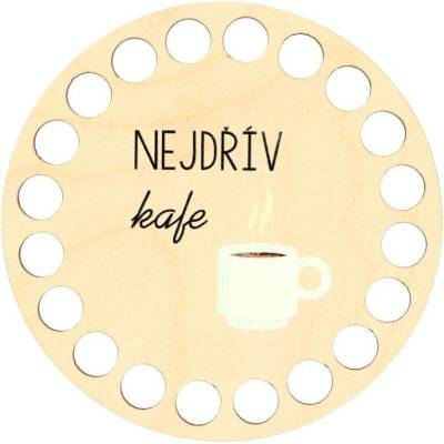 Natana podšálek Nejdřív kafe 10cm NAT071