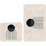 Mila Home Бежови килими за баня в комплект 2 бр. 60x100 cm - Mila Home (Bathmat-2li-Set374)