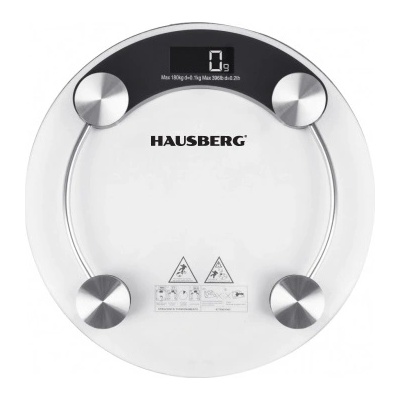 Hausberg Черна стъклена везна за баня Hausberg HB-6000NG (HB-6000NG)