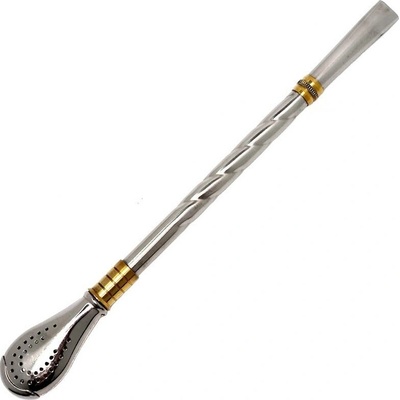 Yerba Mate Bombilla La Rio 19,5 cm stříbrná