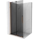 Mexen Velar L плъзгаща се душ стена Walk-in 90 x 200 см, графит 8 мм, розово злато - 871-090-003-43-60 (871-090-003-43-60)