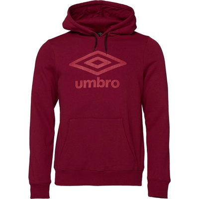 Umbro Large Logo Hoodie Essentials vínová