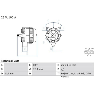 Alternátor BOSCH 0 986 045 290