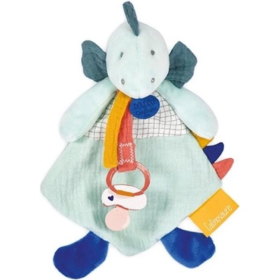 DouDou et Compagnie Paris hračka s úchytem na dudlík dinosaurus zelený 23 cm