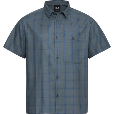 Jack Wolfskin Мъжка риза с копчета Jack Wolfskin Hot Trail Shirt - Check Blue Orchid - размер XL (033-3066-0314)