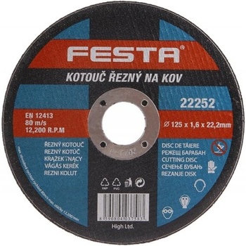 Festa Kotouč řezný 125 x 1,6 x 22,2 mm 22252