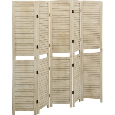 vidaXL Параван за стая, 5 панела, 175x165 cм, пауловния масив (338580)